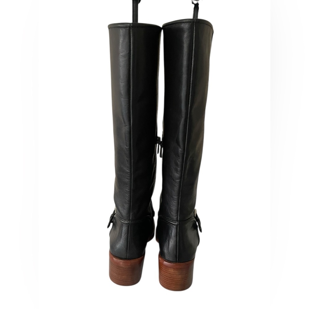 Coach Cecelia black leather riding boots size 8 B - Picture 6 of 11
